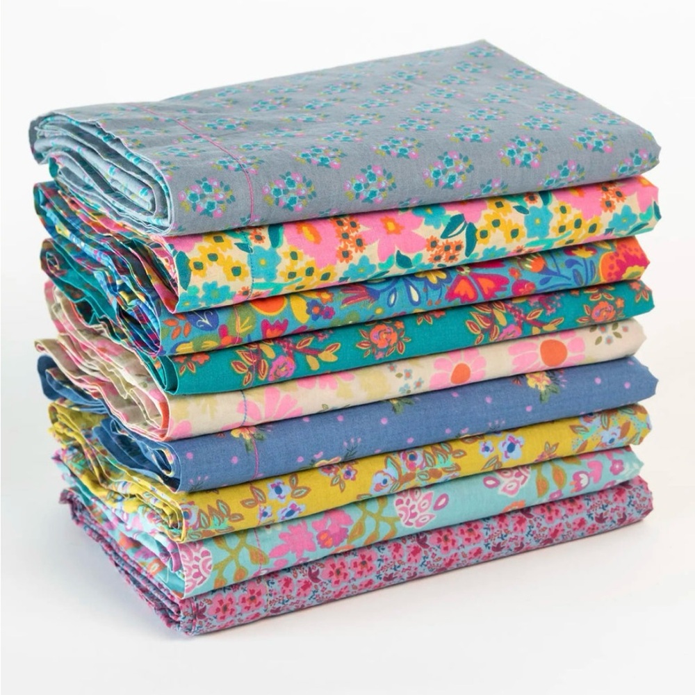 NWT Natural Life Mix Match Sheets - 100% Cotton - FULL fitted & 2 standard cases